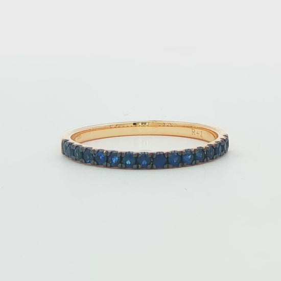 Blue Sapphire Half-Eternity Ring