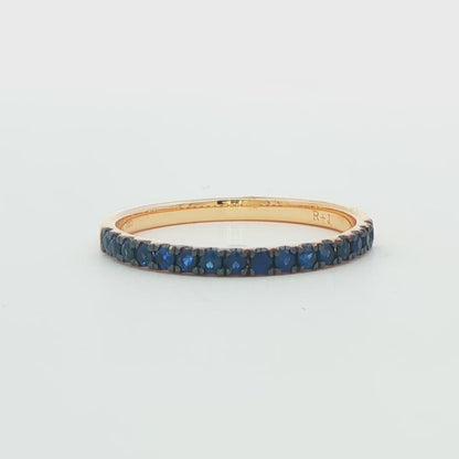 Blue Sapphire Half-Eternity Ring