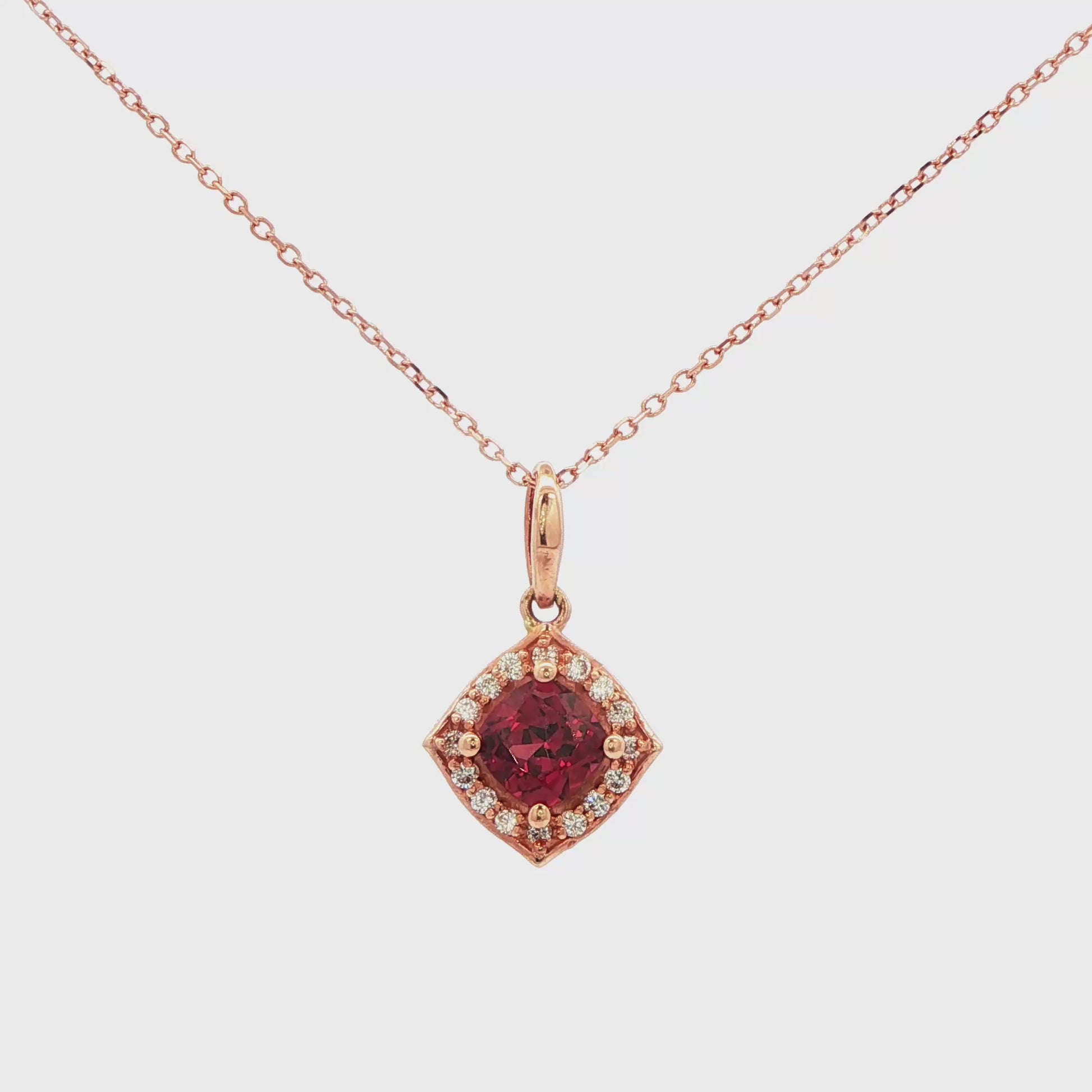Cushion-Cut Diamond and Gemstone Necklace