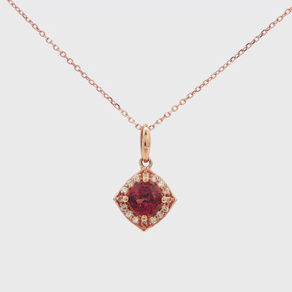 Cushion-Cut Diamond and Gemstone Necklace