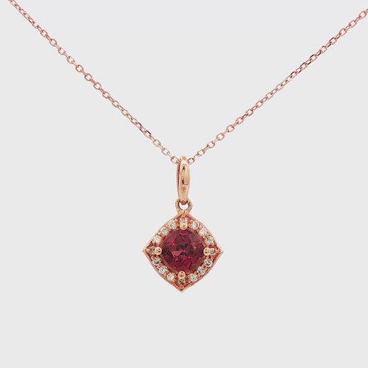 Cushion-Cut Diamond and Gemstone Necklace