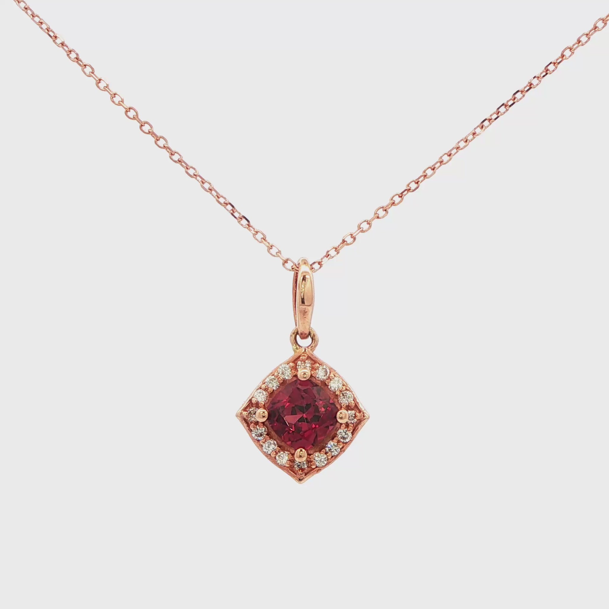 Cushion-Cut Diamond and Gemstone Necklace
