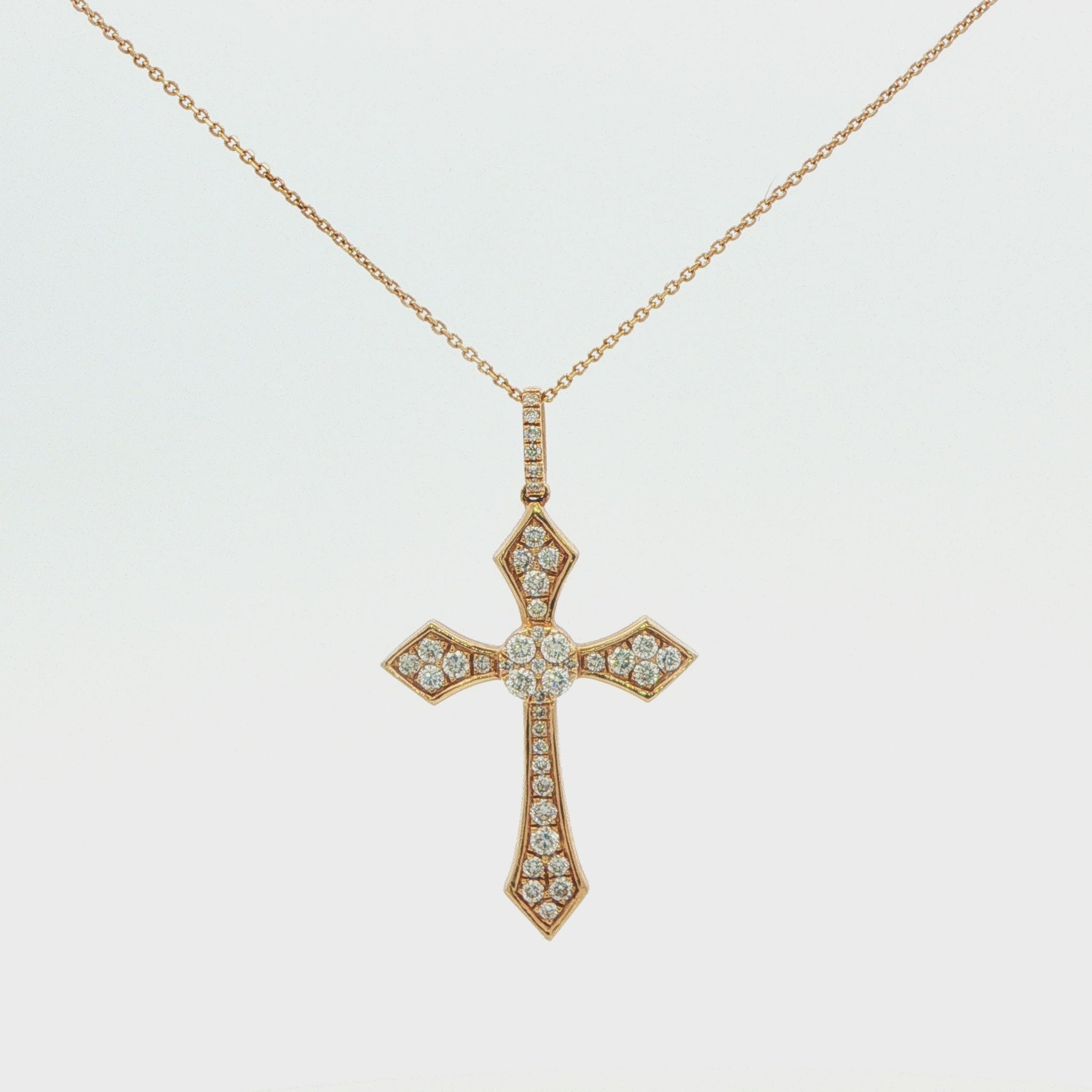 0.36 CT TW. Diamond Cross Pendant
