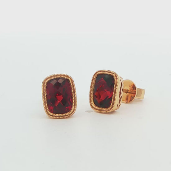 Garnet Stud Earrings