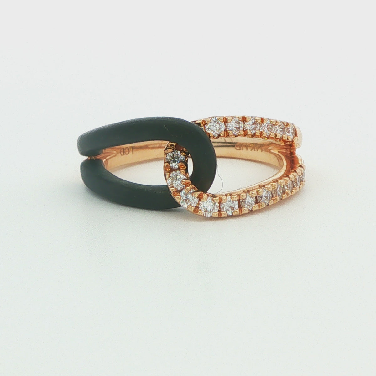 1/3 CT TW. Lab-Grown Diamond Interlocking Fashion Ring