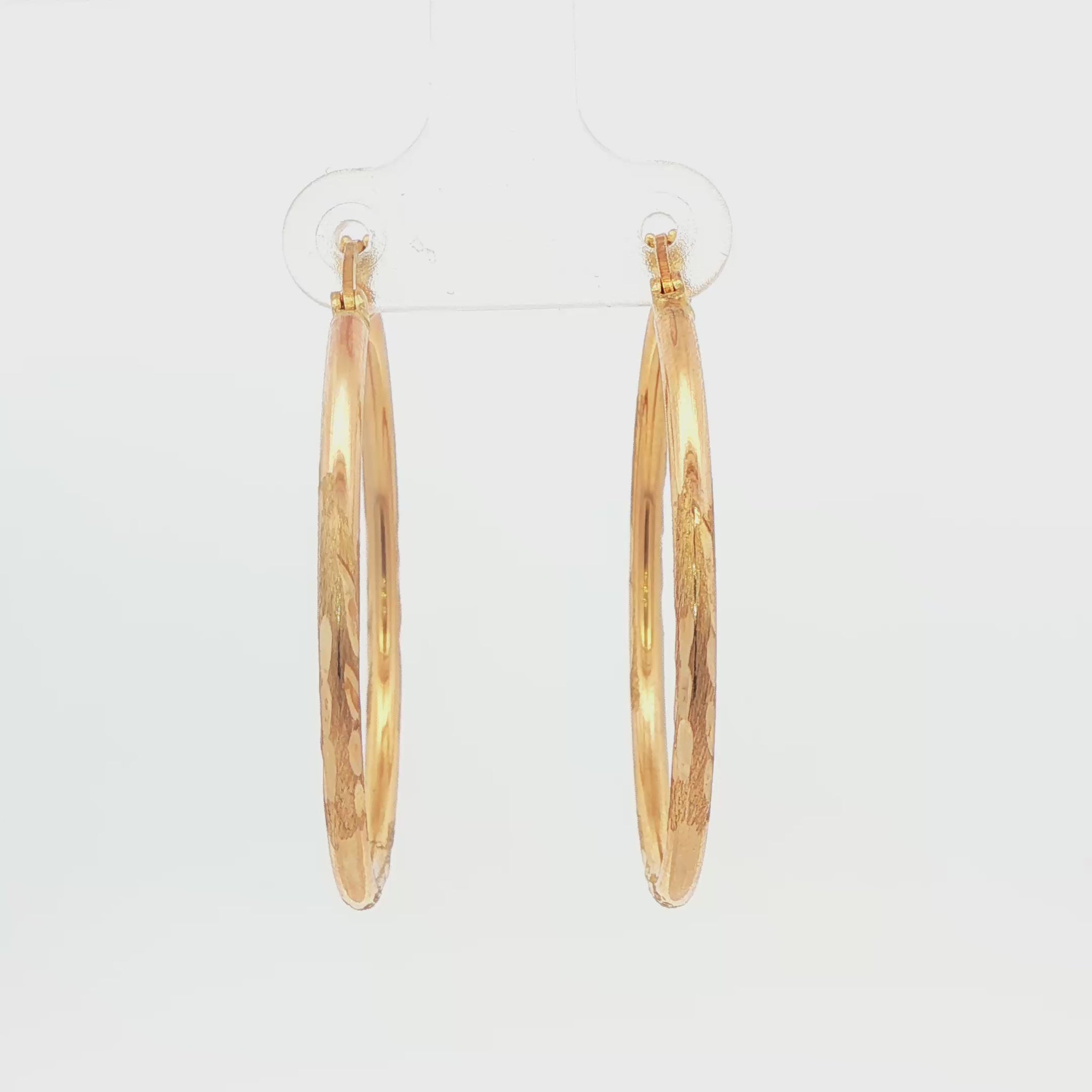 30mm Diamond-Cut Hoop Earrings