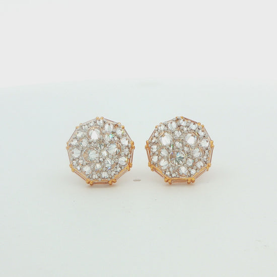 Lab-Grown Diamond Cluster Stud Earrings