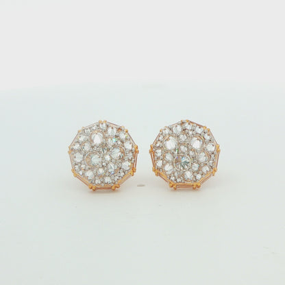 Lab-Grown Diamond Cluster Stud Earrings