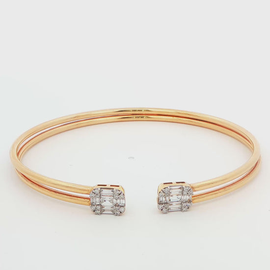 Open Diamond Bangle
