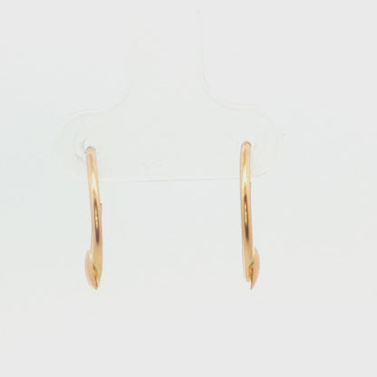 14K YG CONTINUOUS HOOP WITH HEART