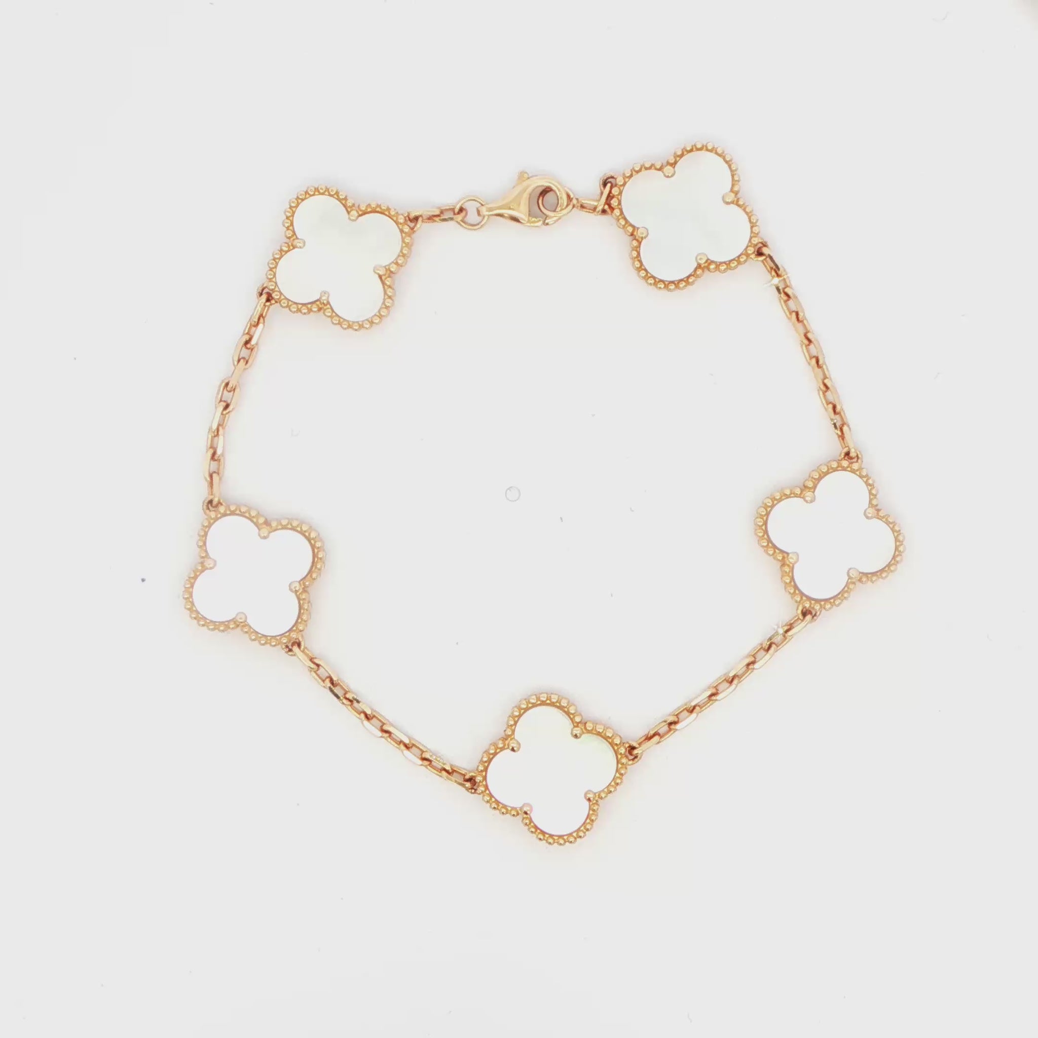14K YG 9.9G 5 STATION CLOVER BRAC