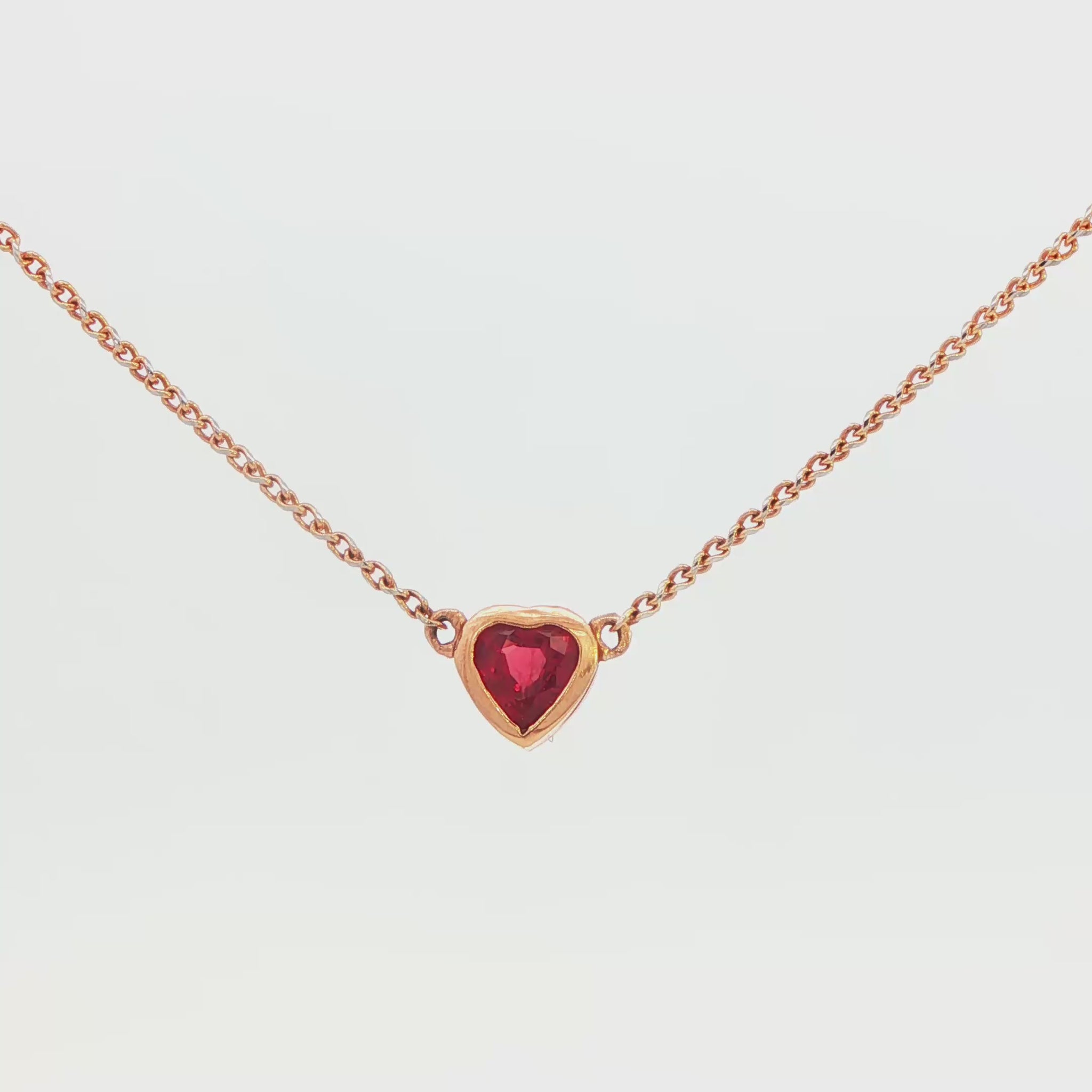 Ruby Heart Necklace