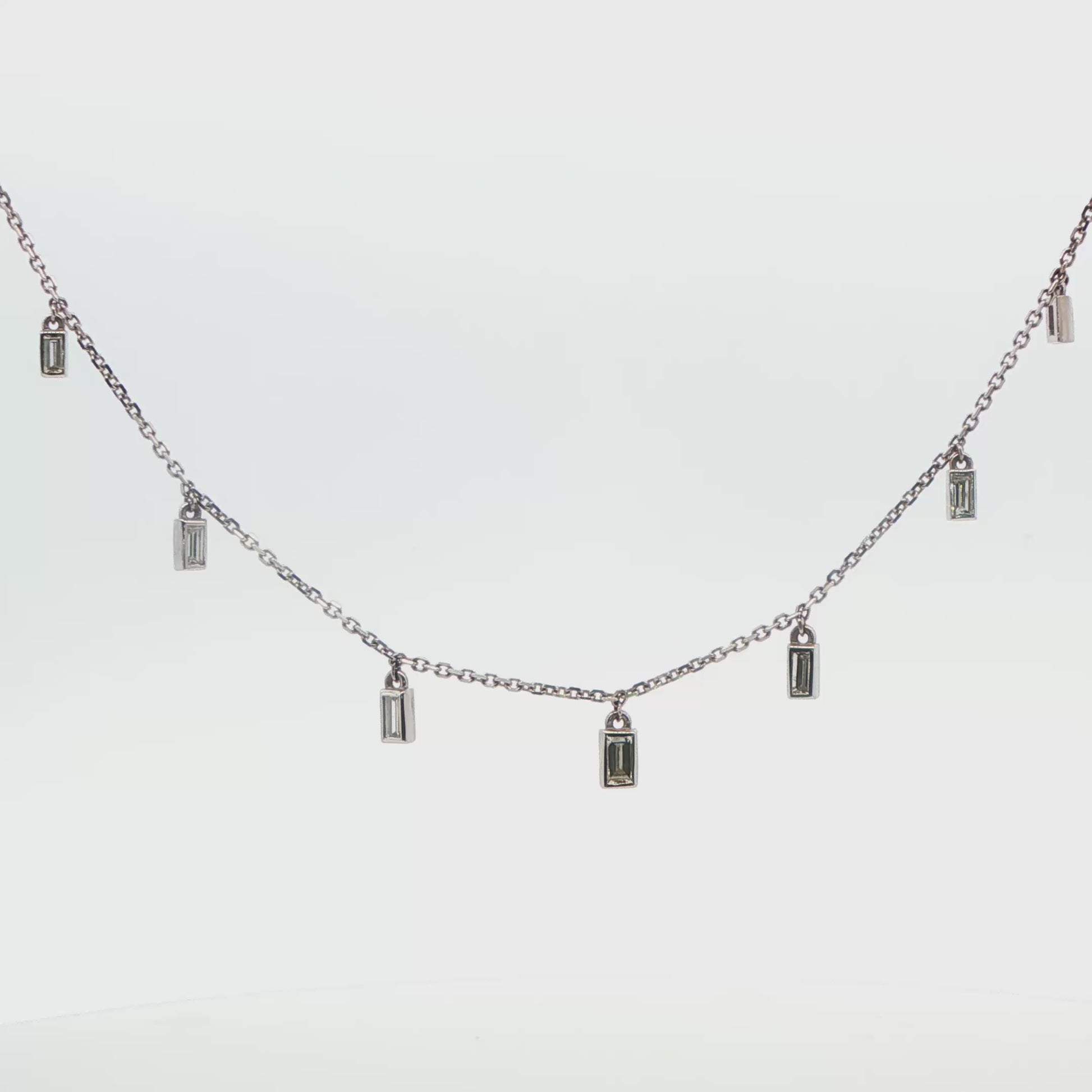Baguette Diamond Necklace