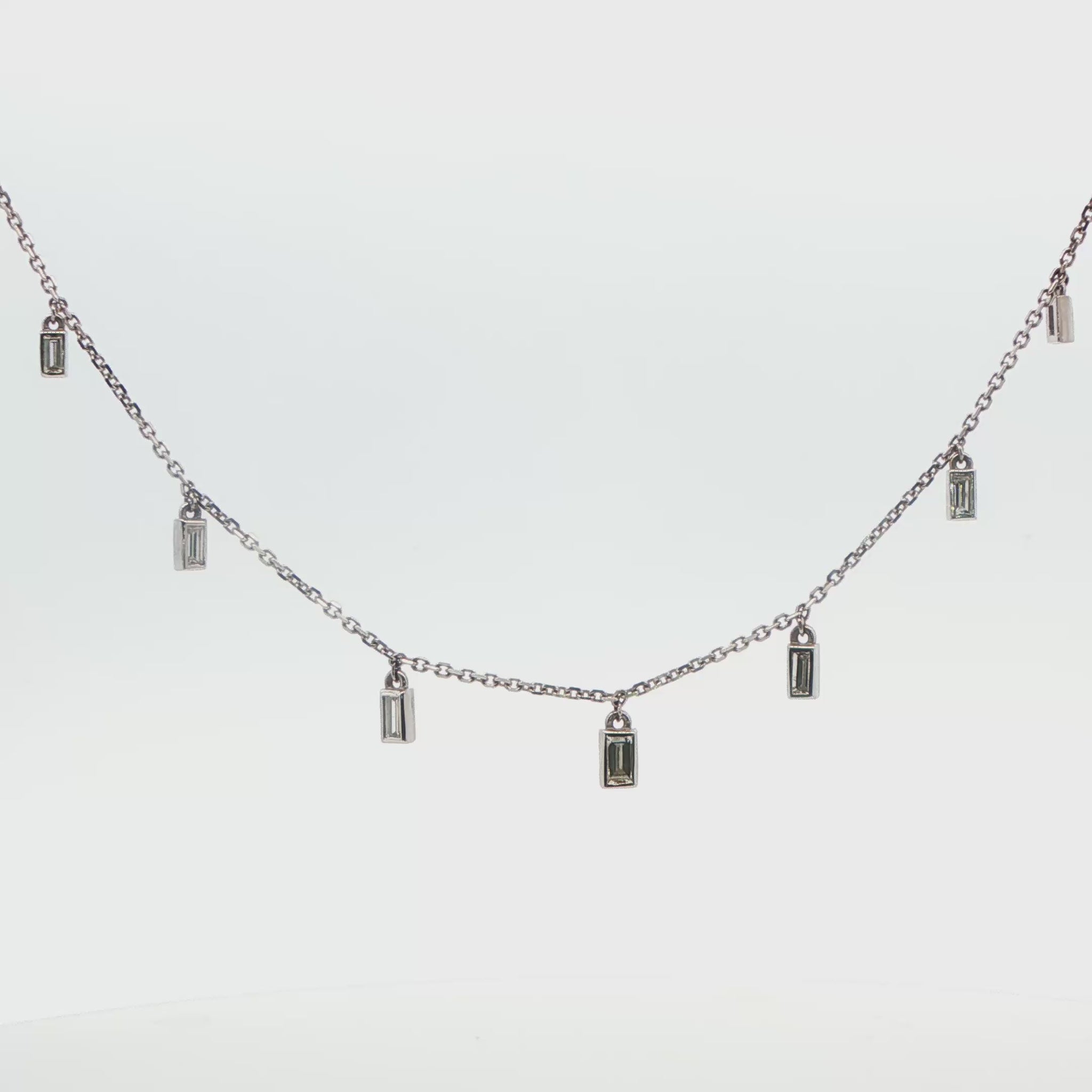 Baguette Diamond Necklace