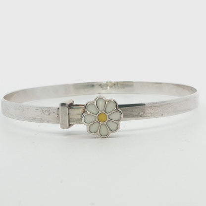Enamel Daisy Bangle