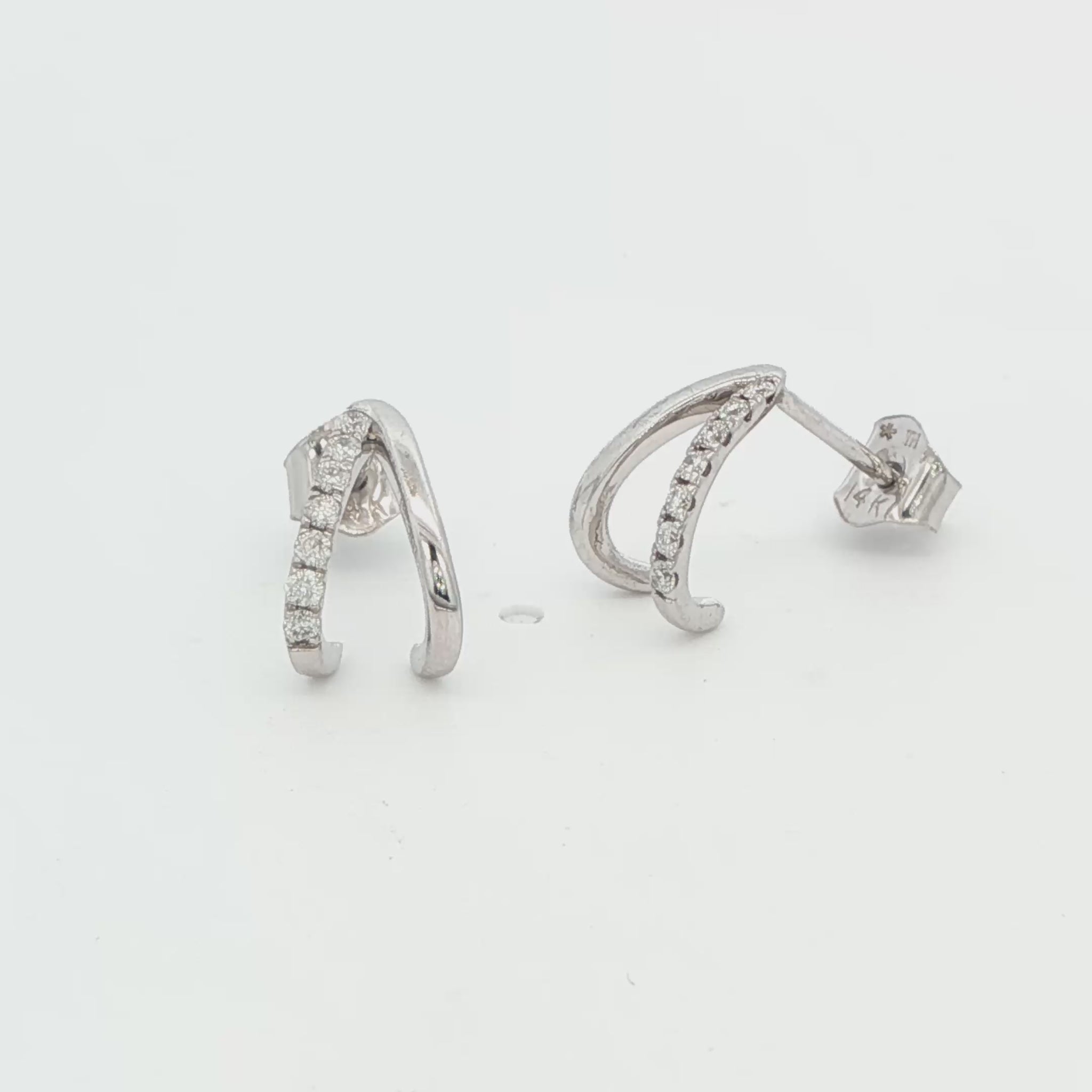 Diamond Split Hoop Earrings