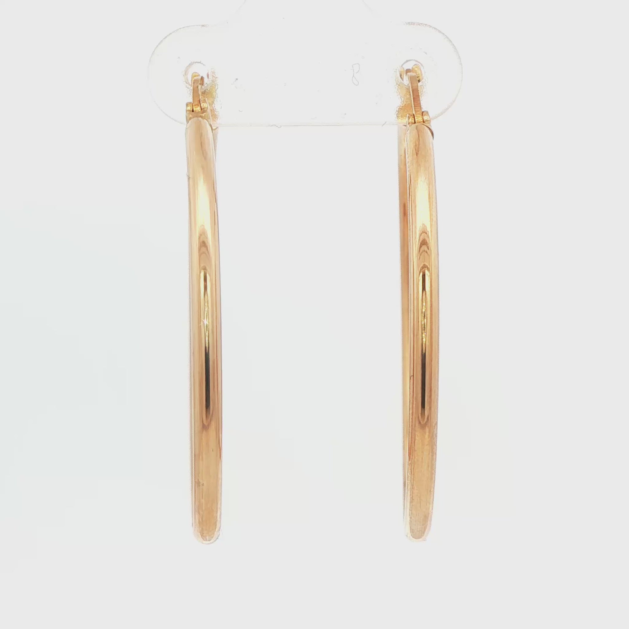 10K Yellow Gold Thin Hoop Earrings