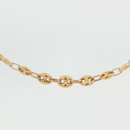 14K Yellow Gold Puffed Gucci Link Chain