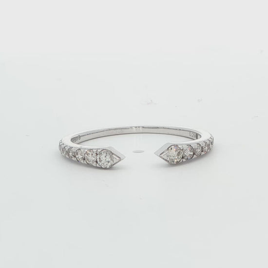 18K WG NEGATIVE SPACE DIA RING W\ 0.30 CTTW