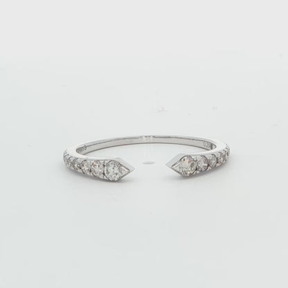 18K WG NEGATIVE SPACE DIA RING W\ 0.30 CTTW