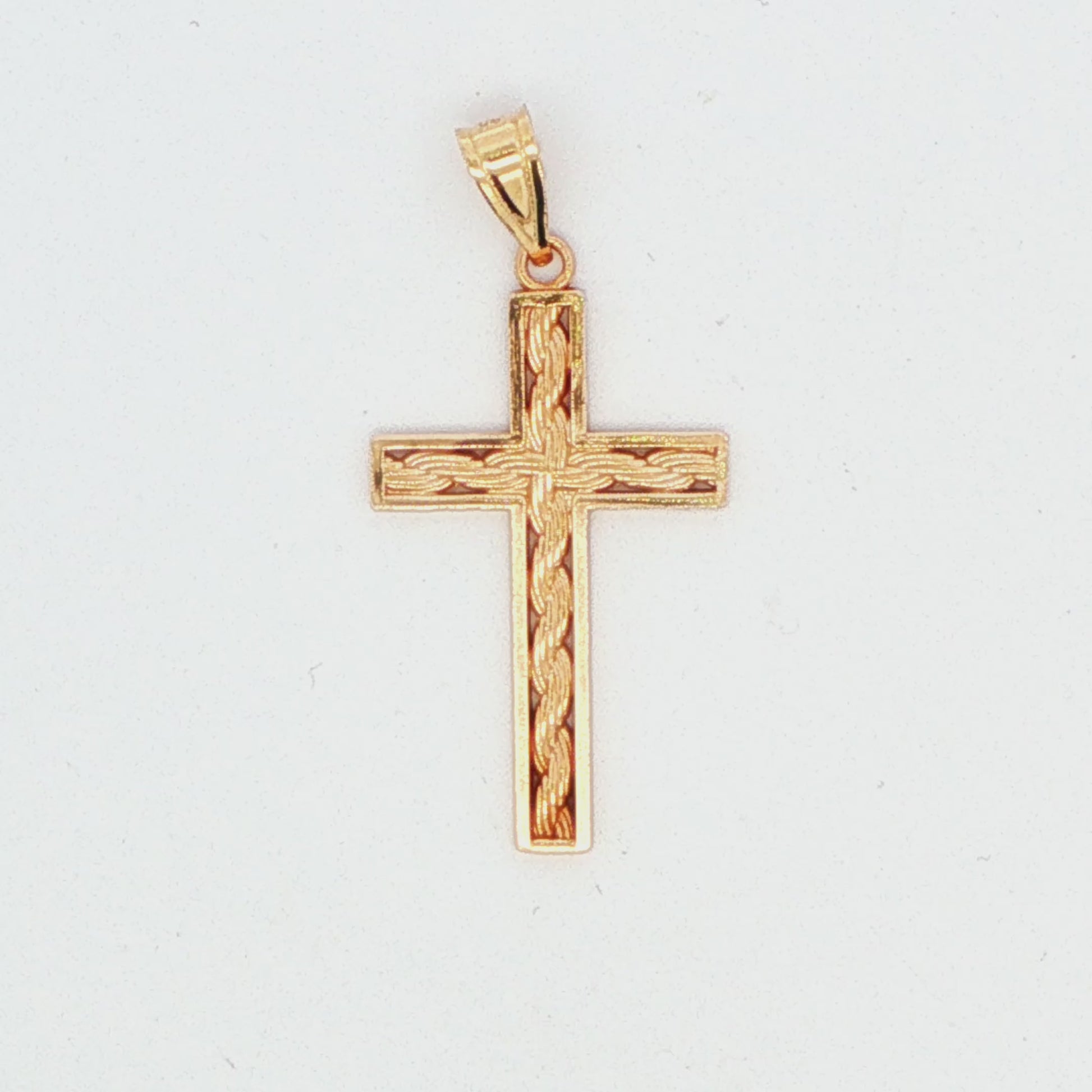Rope Design Cross Pendant