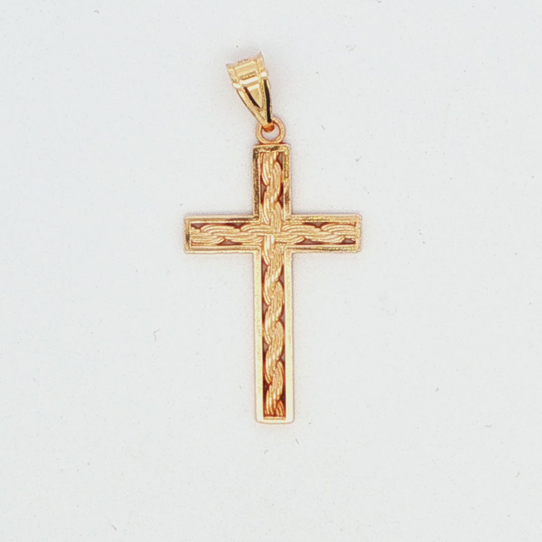 Rope Design Cross Pendant