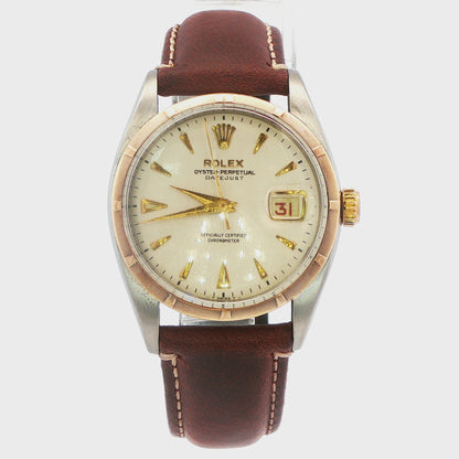 Vintage Rolex Datejust 6305 Two-Tone Watch