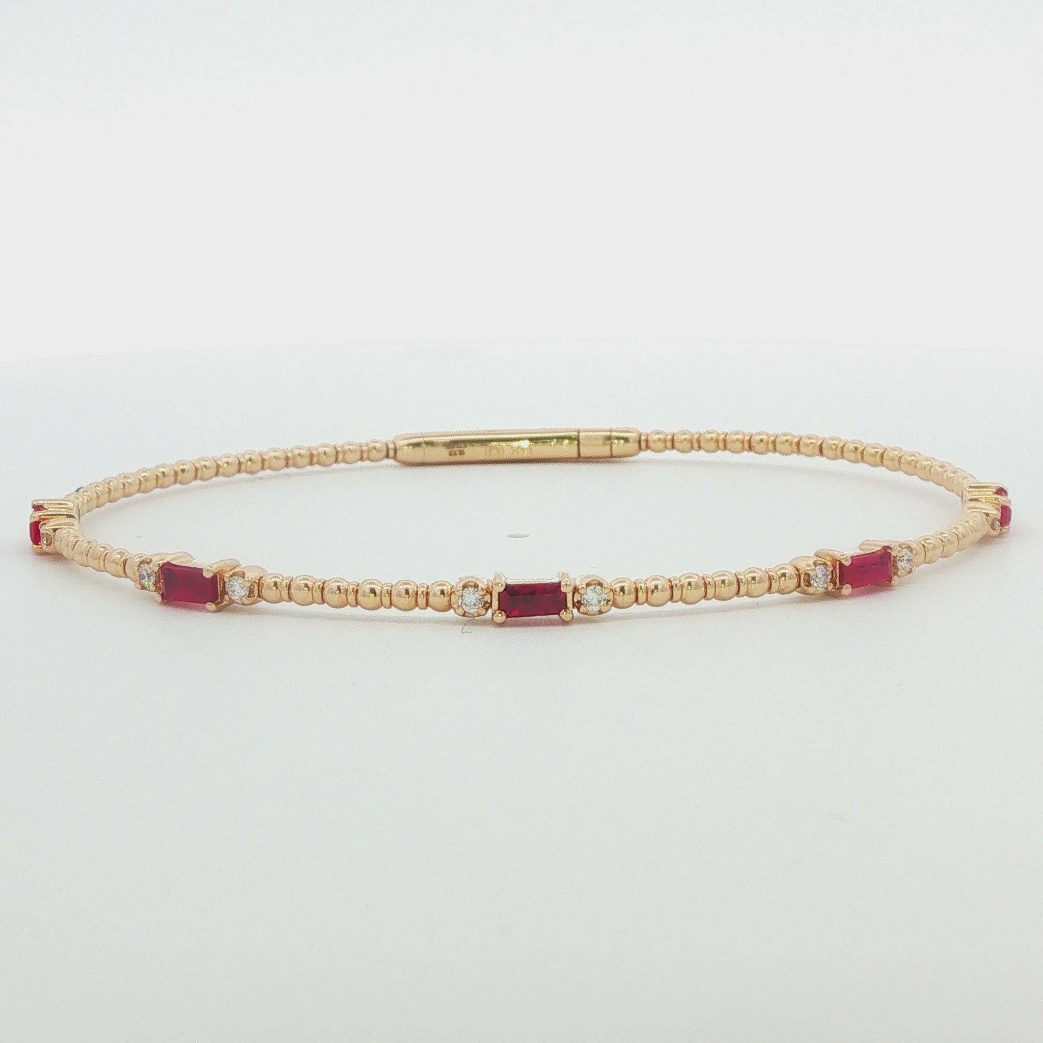 Ruby and Diamond Yellow Gold Bracelet