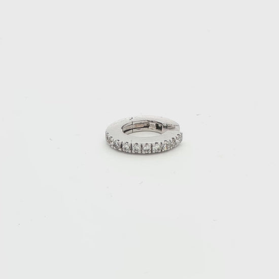 18K WG .08 CTTW DIA EAR CUFF