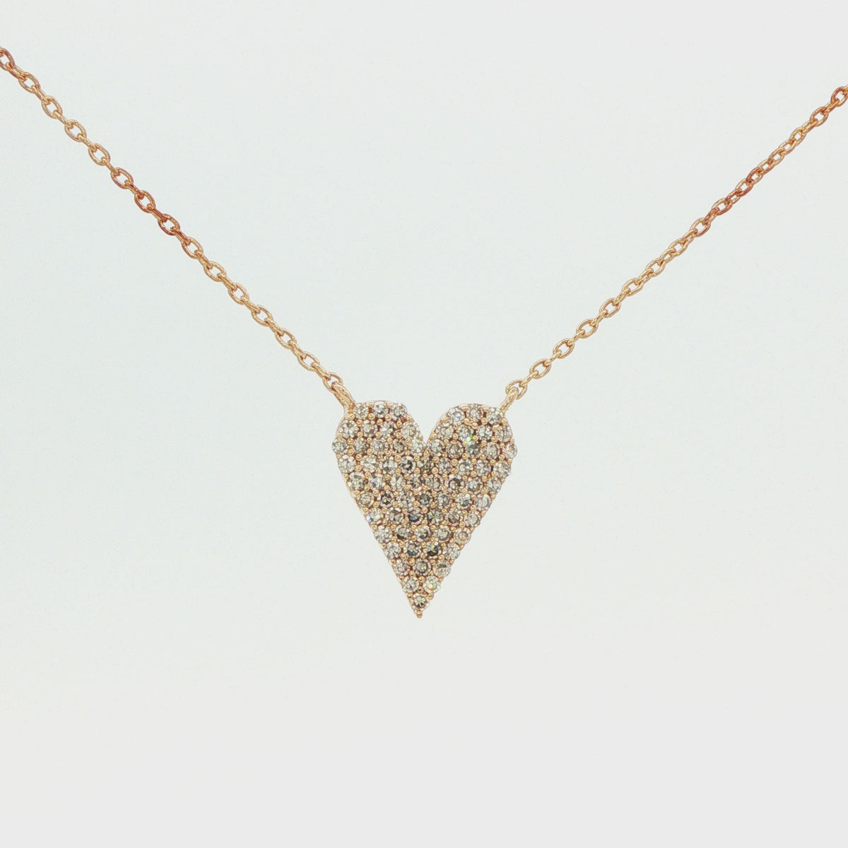 Pavé Heart Diamond Necklace
