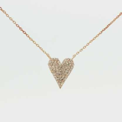 Pavé Heart Diamond Necklace