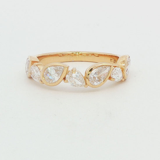 Pear-Shaped Lab-Grown Diamond Wedding Band