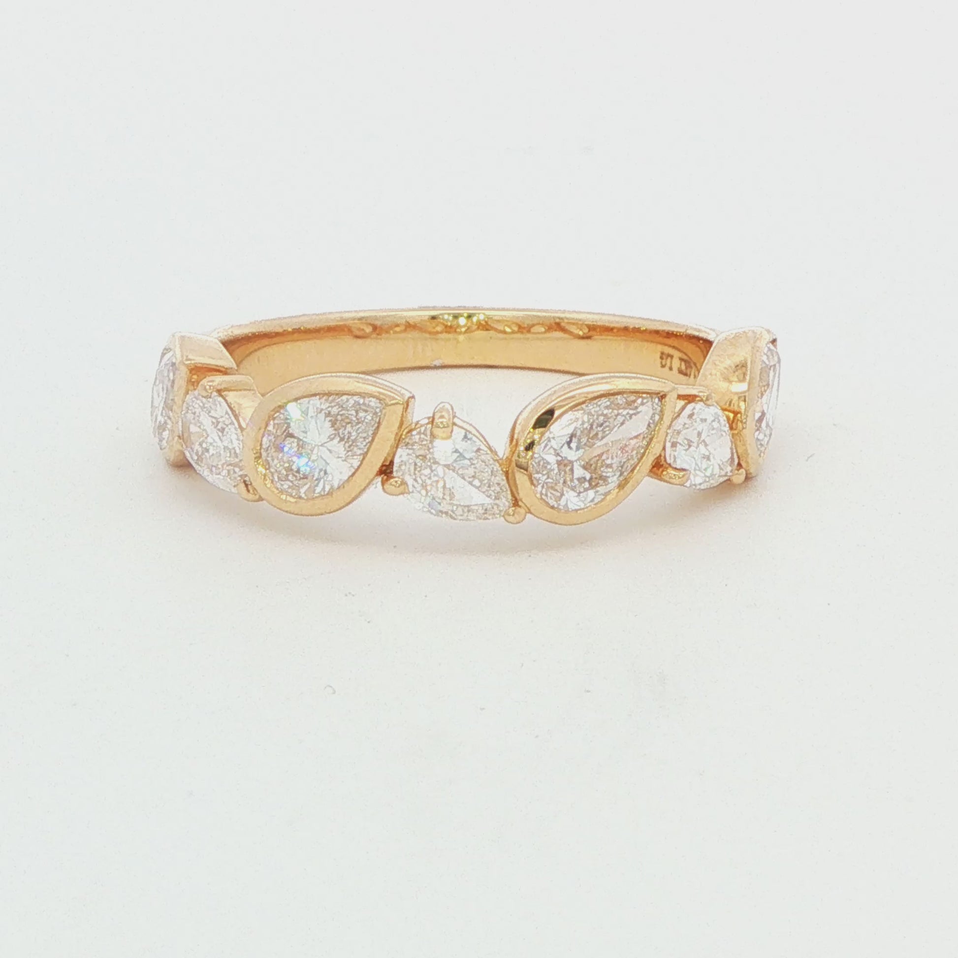 Pear-Shaped Lab-Grown Diamond Wedding Band