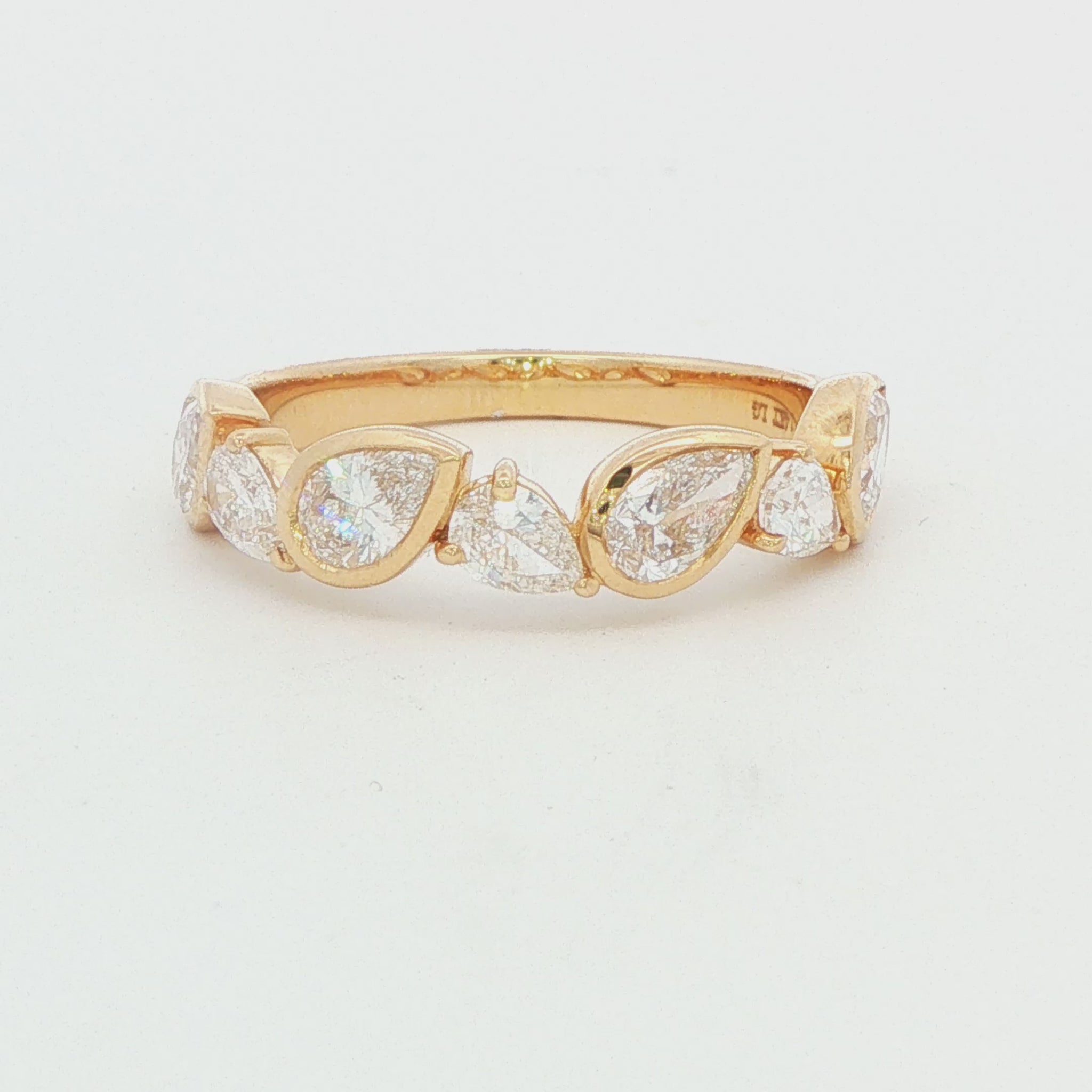 Pear-Shaped Lab-Grown Diamond Wedding Band