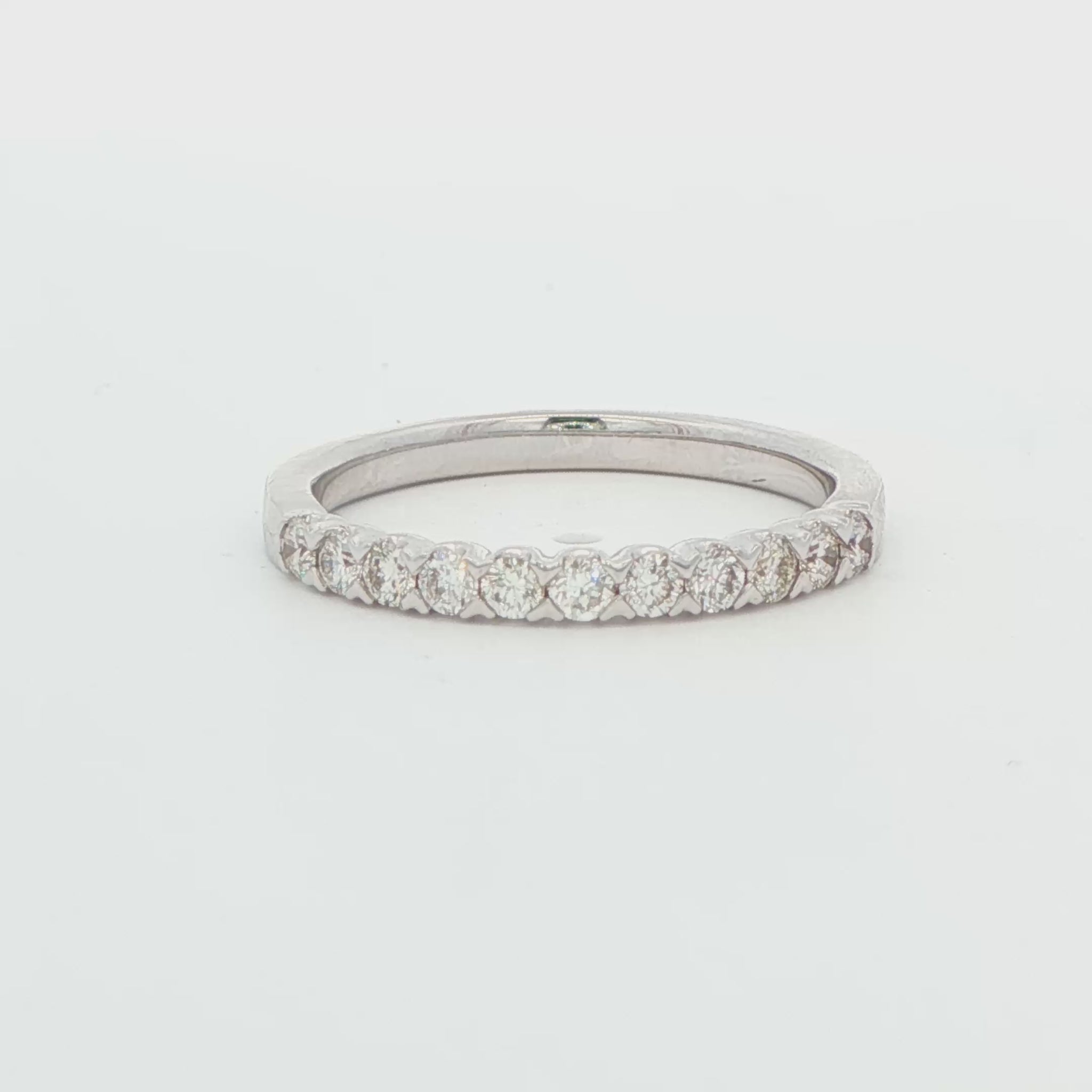 Diamond Fish Tail Set Wedding Band