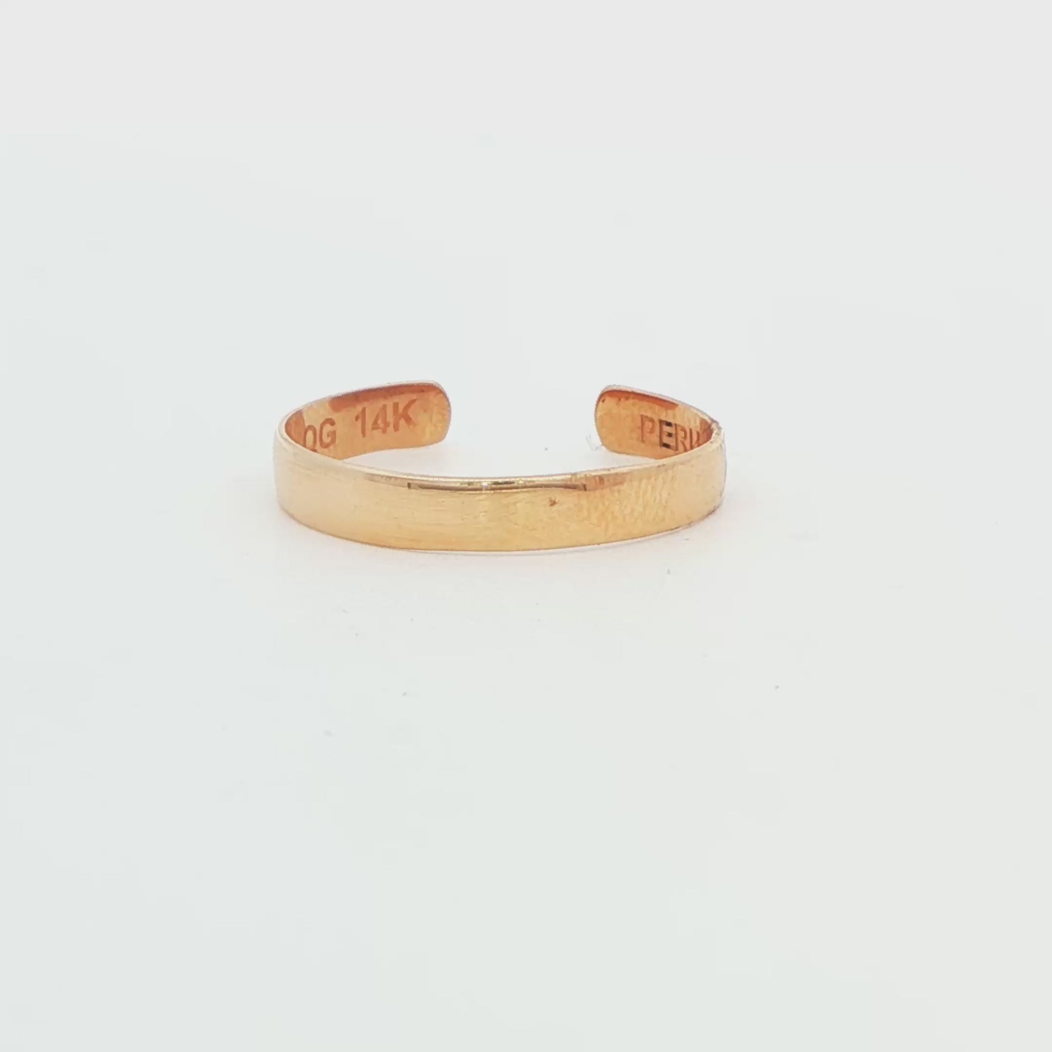 14K YG HIGH POLISH MIDI OPEN RING 0.6G