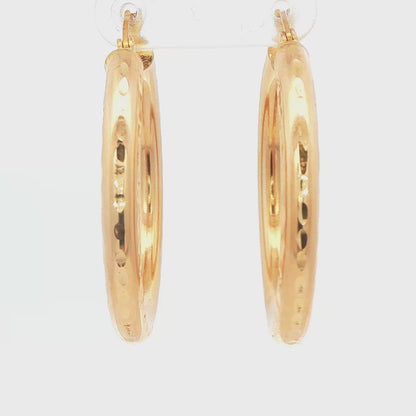 Chunky Diamond-Cut Hoop Earrings