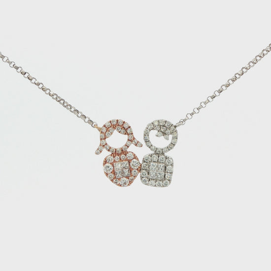 Diamond Boy & Girl Pendant
