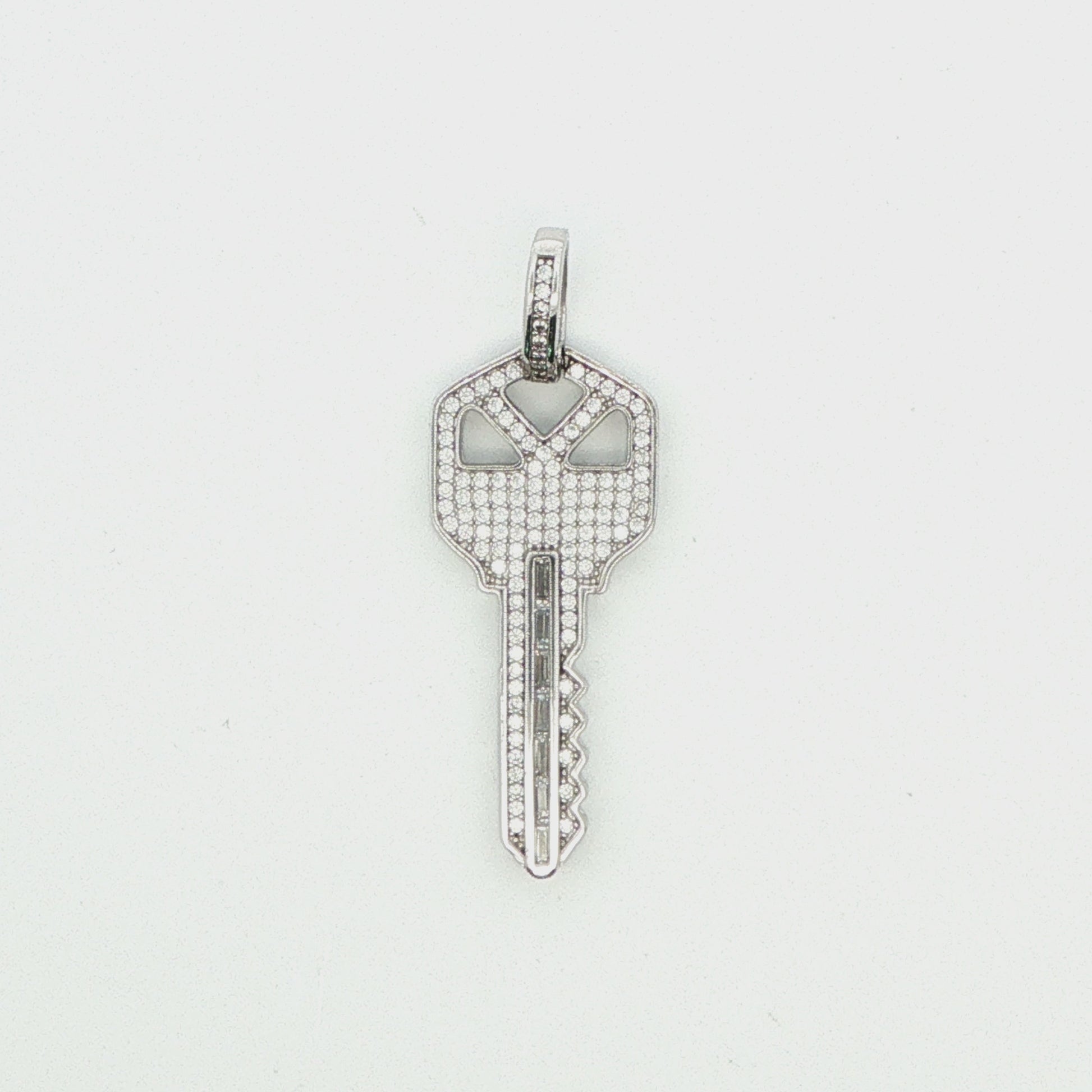Cubic Zirconia Key Pendant