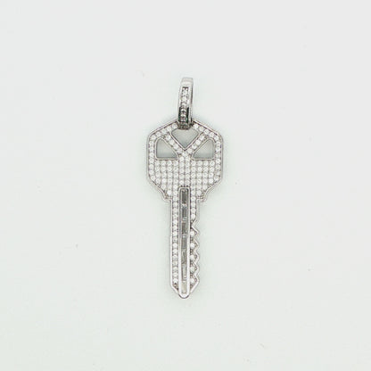 Cubic Zirconia Key Pendant