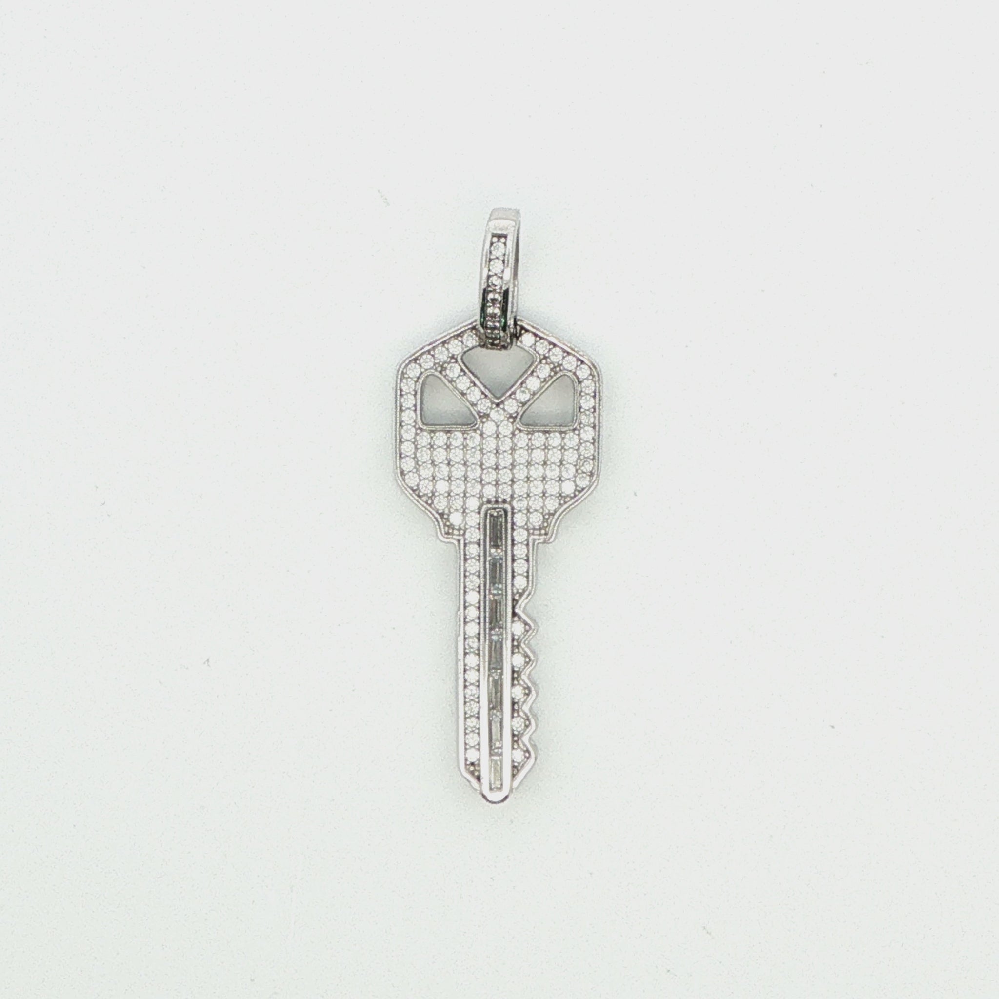 Cubic Zirconia Key Pendant