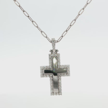 Lab-Grown Diamond Cross Necklace