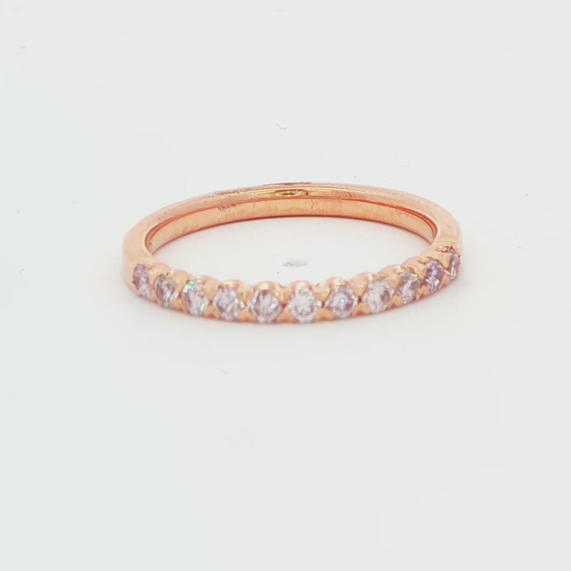 Pink Diamond Wedding Band