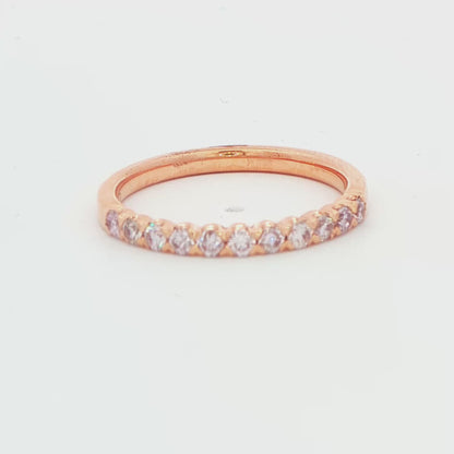 Pink Diamond Wedding Band