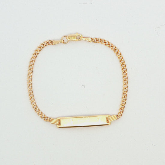 14K YG Baby ID Bracelet 2.3G