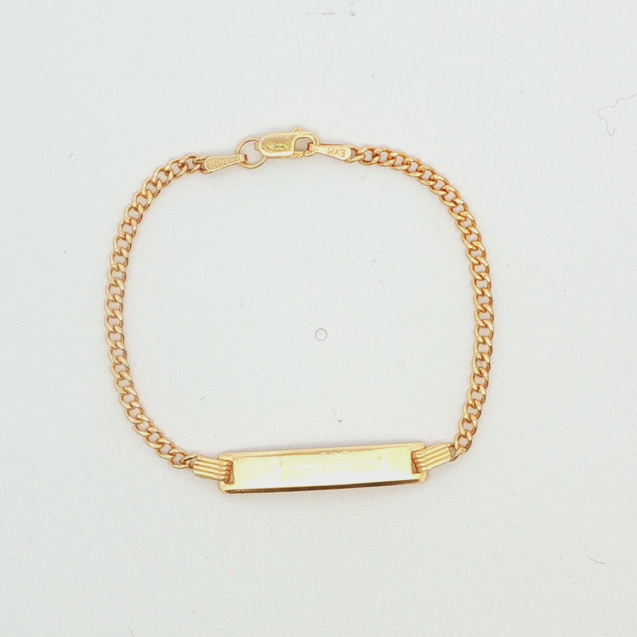14K YG Baby ID Bracelet 2.3G