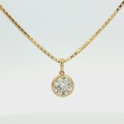 2.04ctw Lab-Grown Diamond Old Mine Cut Pendant Necklace
