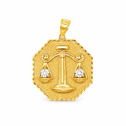 Yellow Gold Diamond Scale Pendant