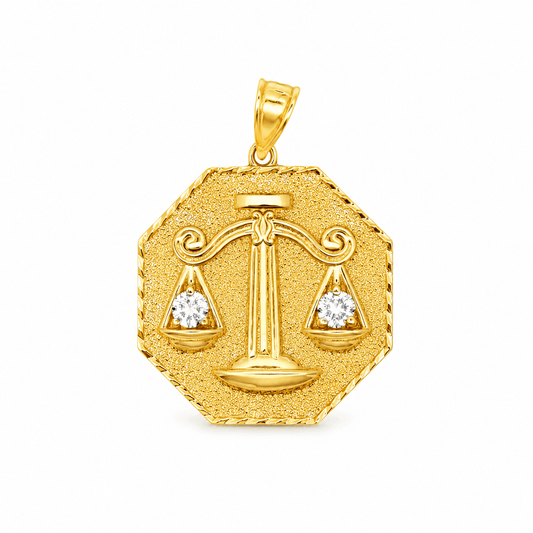 Yellow Gold Diamond Scale Pendant