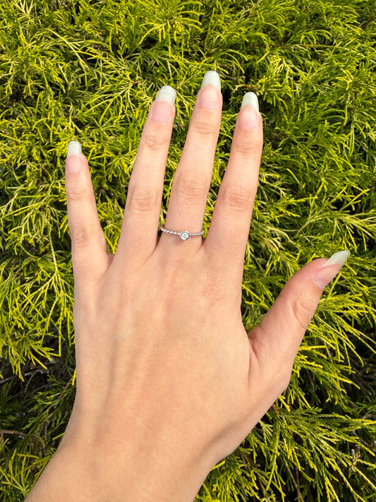 0.10 Forevermark Diamond Bezel Beaded Ring